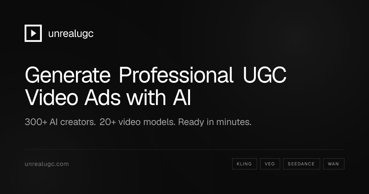 UnrealUGC - Generate Professional UGC Video Ads with AI preview